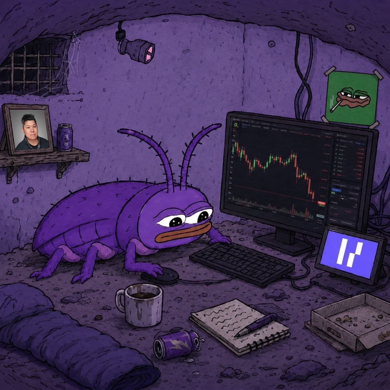 monroach in the trading cave